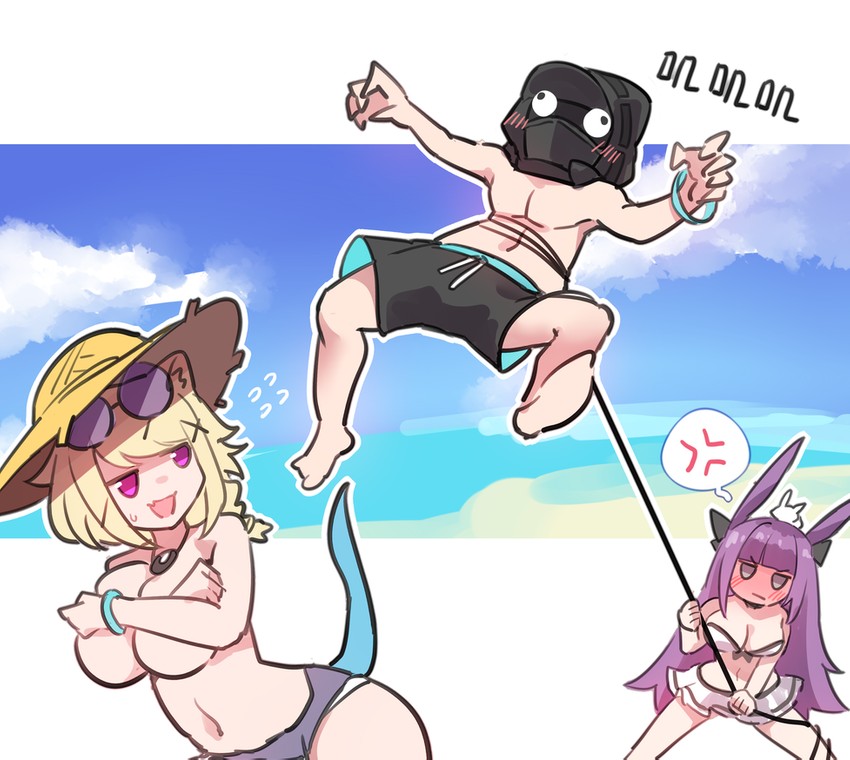 doctor, utage, and rope (arknights) drawn by ditienan_ddn