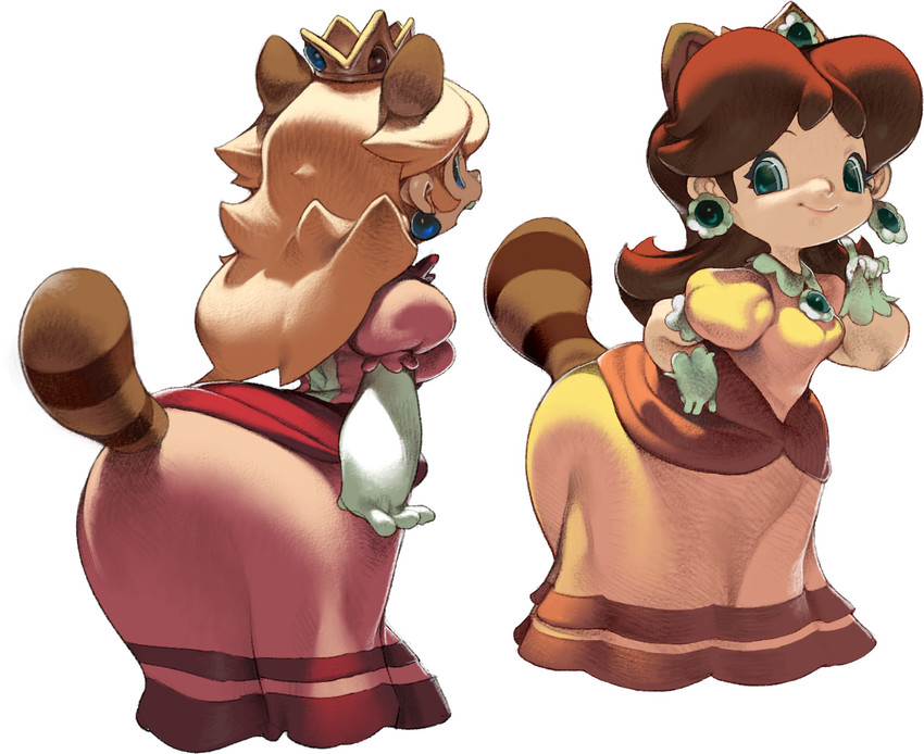 princess peach and princess daisy (mario) drawn by koki_(ryoushikiha)