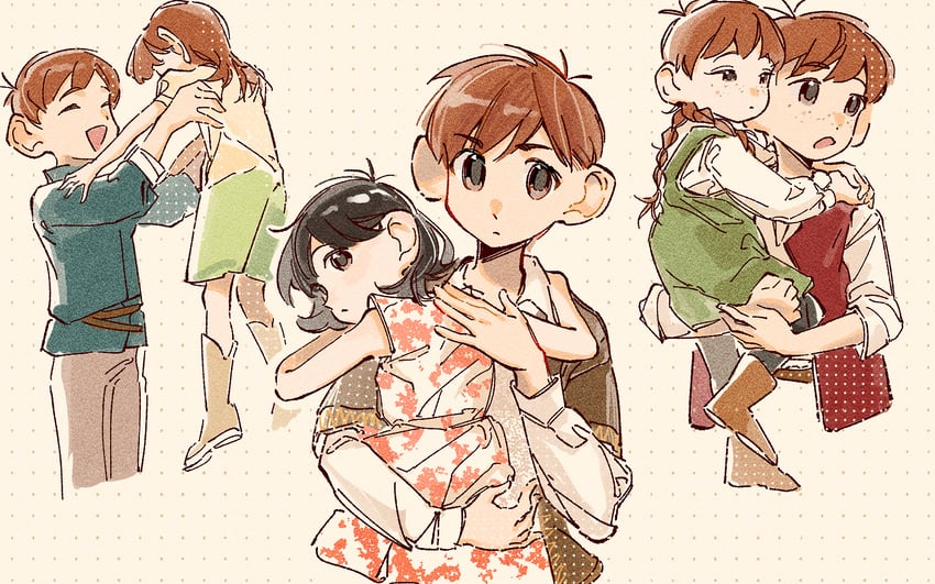 chilchuck tims, mayjack, fullertom, and packpatty (dungeon meshi) drawn by zijunqvq