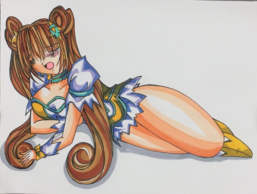 yotsuba alice and cure rosetta (precure and 1 more) drawn by heru-chan