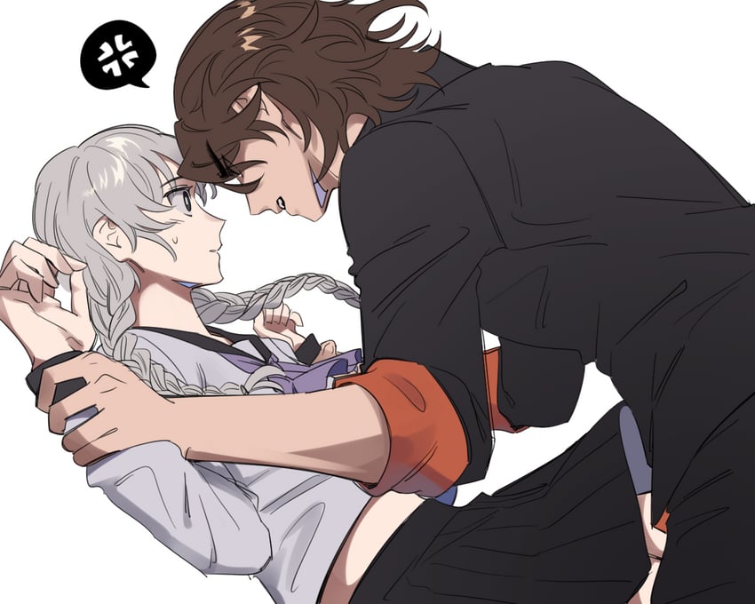 okino tsukasa and hijiyama takatoshi (juusan kihei bouei ken) drawn by elulit2