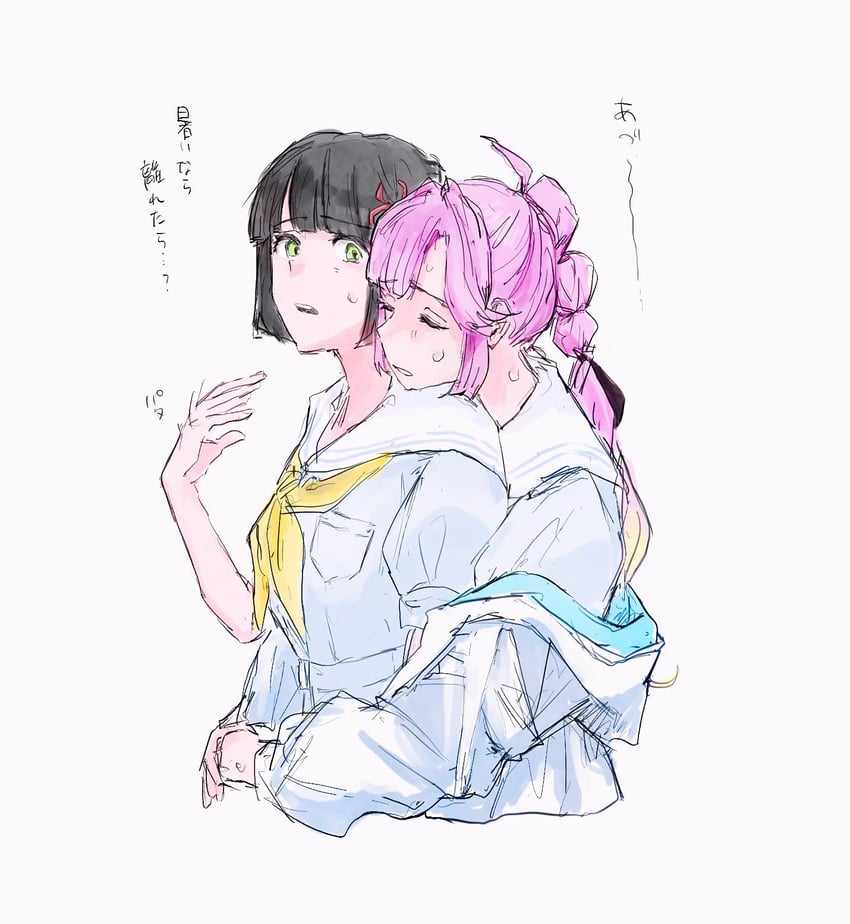 momose ginko and anyoji hime (love live! and 1 more) drawn by yam5565