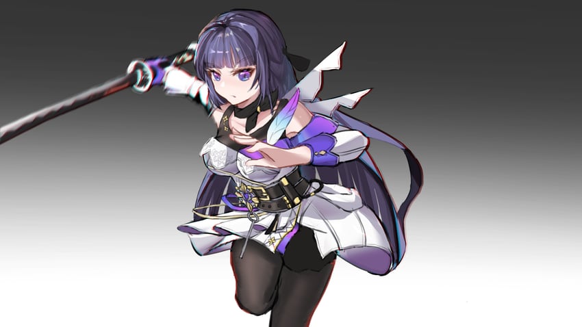 raiden mei (honkai and 1 more) drawn by quintincy
