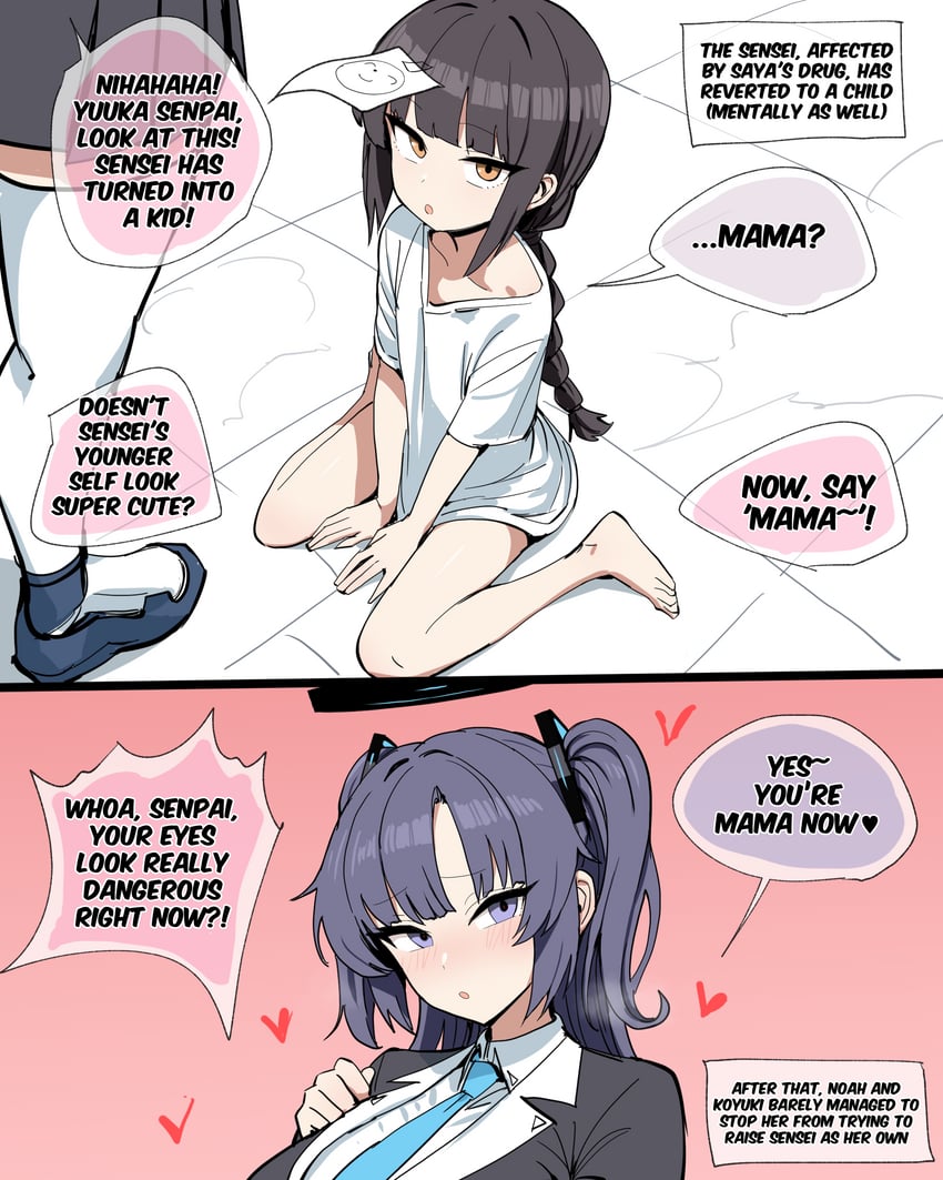 sensei, yuuka, doodle sensei, koyuki, and female sensei (blue archive) drawn by xipa