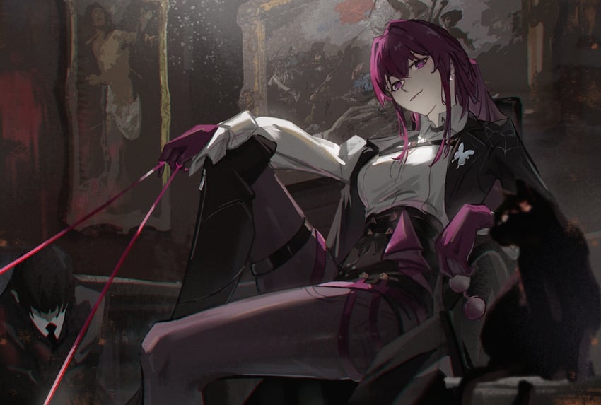 kafka (honkai and 1 more) drawn by fankun_de_nuojiya