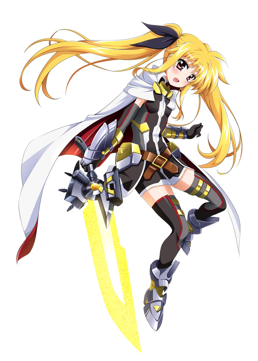 fate testarossa and bardiche (lyrical nanoha and 2 more) drawn by yorousa_(yoroiusagi)
