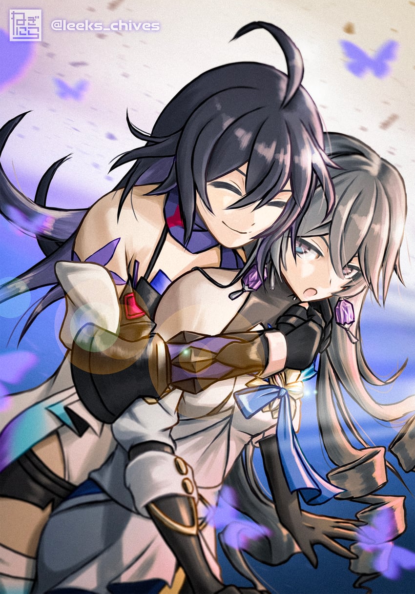 bronya rand and seele (honkai and 1 more) drawn by leeks_chives