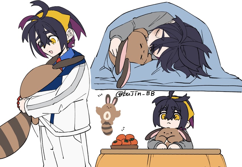 kieran and sentret (pokemon and 1 more) drawn by bujin_bb