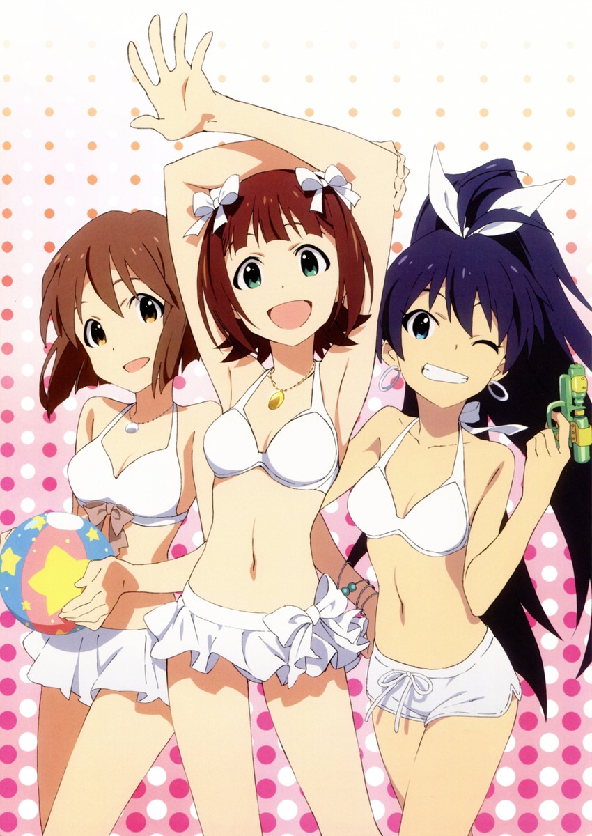 amami haruka, ganaha hibiki, and hagiwara yukiho (idolmaster) drawn by toba_yousuke