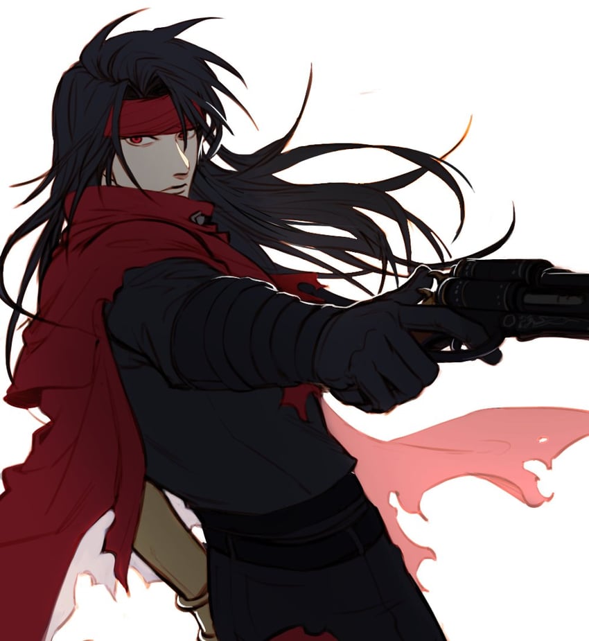 vincent valentine (final fantasy and 1 more) drawn by yamsong