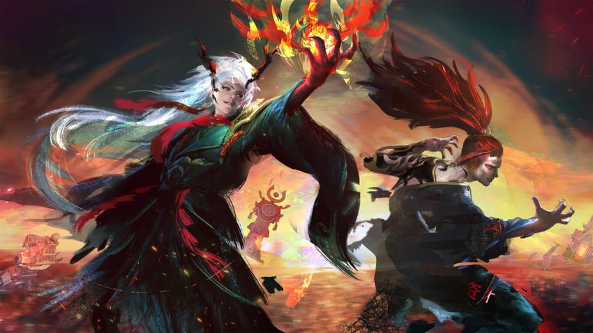 ibaraki douji and shuten douji (onmyoji) drawn by gs_(raygao211)