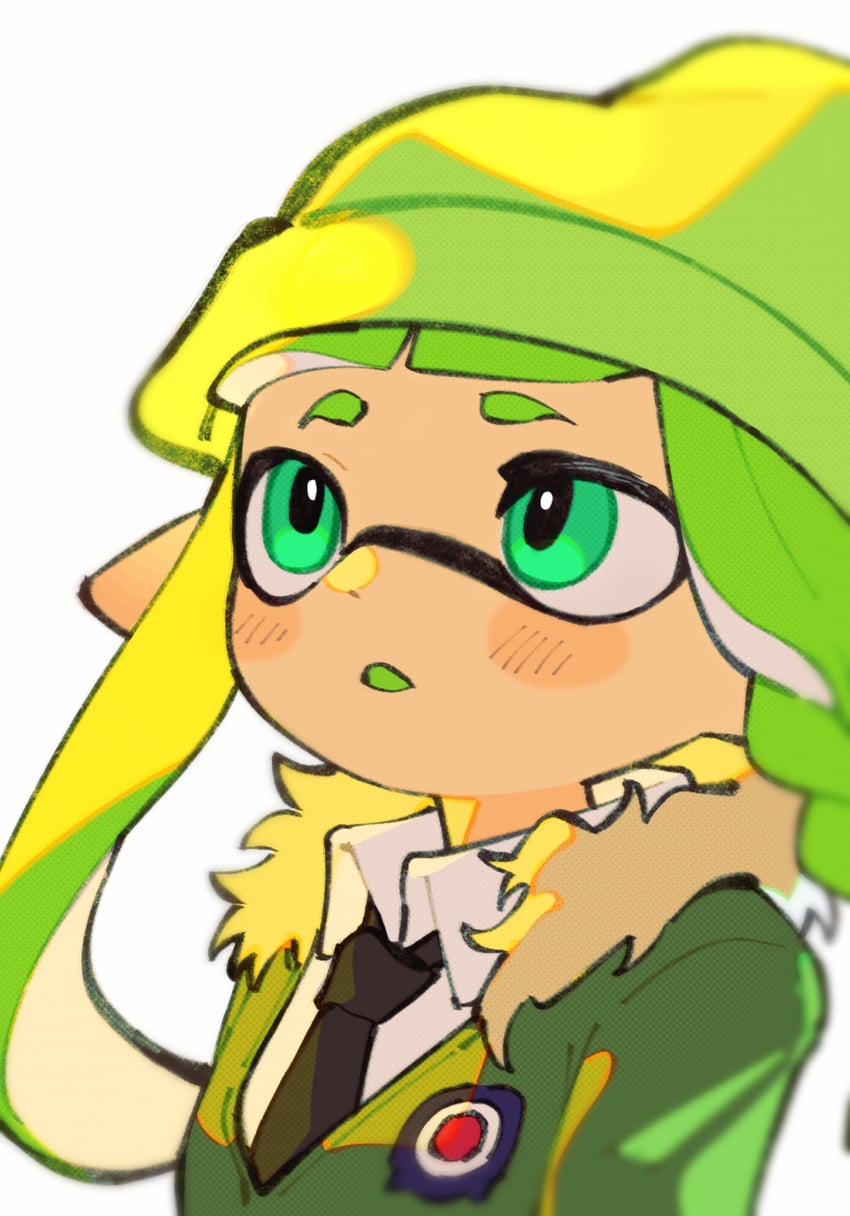 inkling player character and inkling girl (splatoon) drawn by inari1369