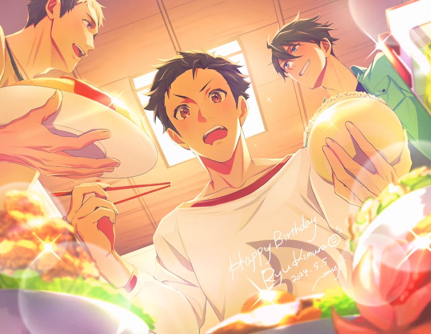 shingen seiji, akuno hideo, and kimura ryu (idolmaster and 1 more) drawn by umeneko