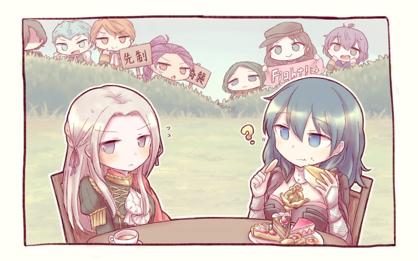 female byleth, edelgard von hresvelg, dorothea arnault, bernadetta von varley, petra macneary, and 4 more (fire emblem and 1 more) drawn by mugimaru_(user_rdve5552)