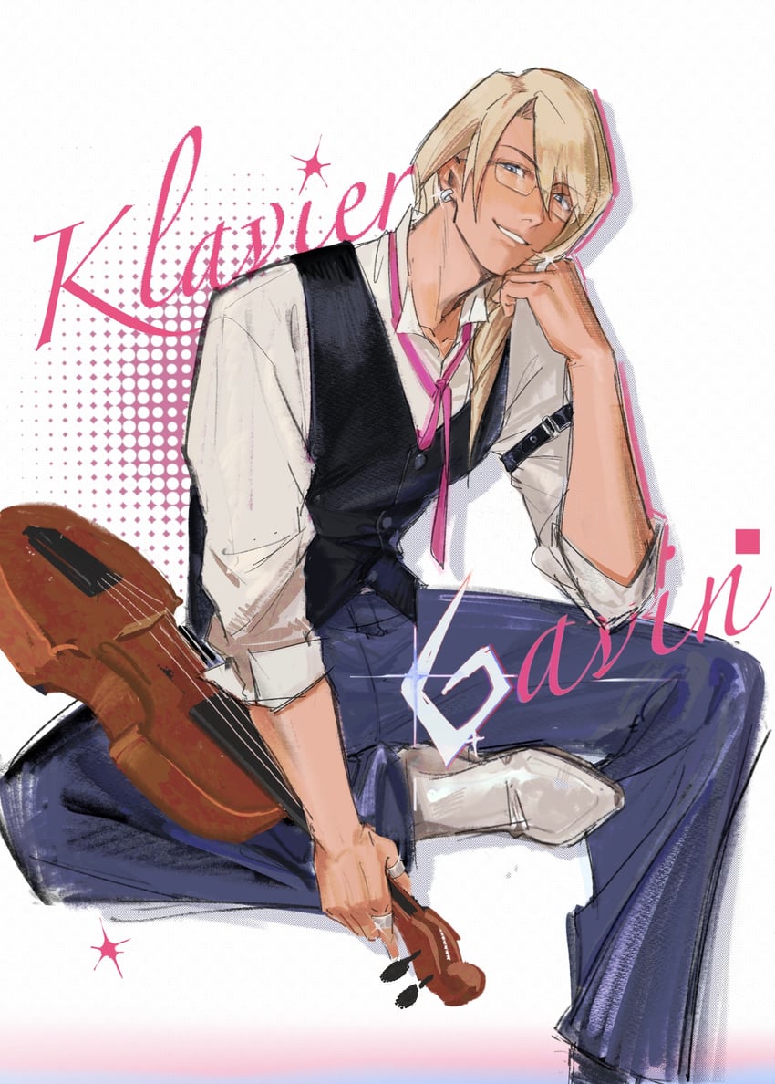 klavier gavin (ace attorney and 1 more) drawn by wogesb