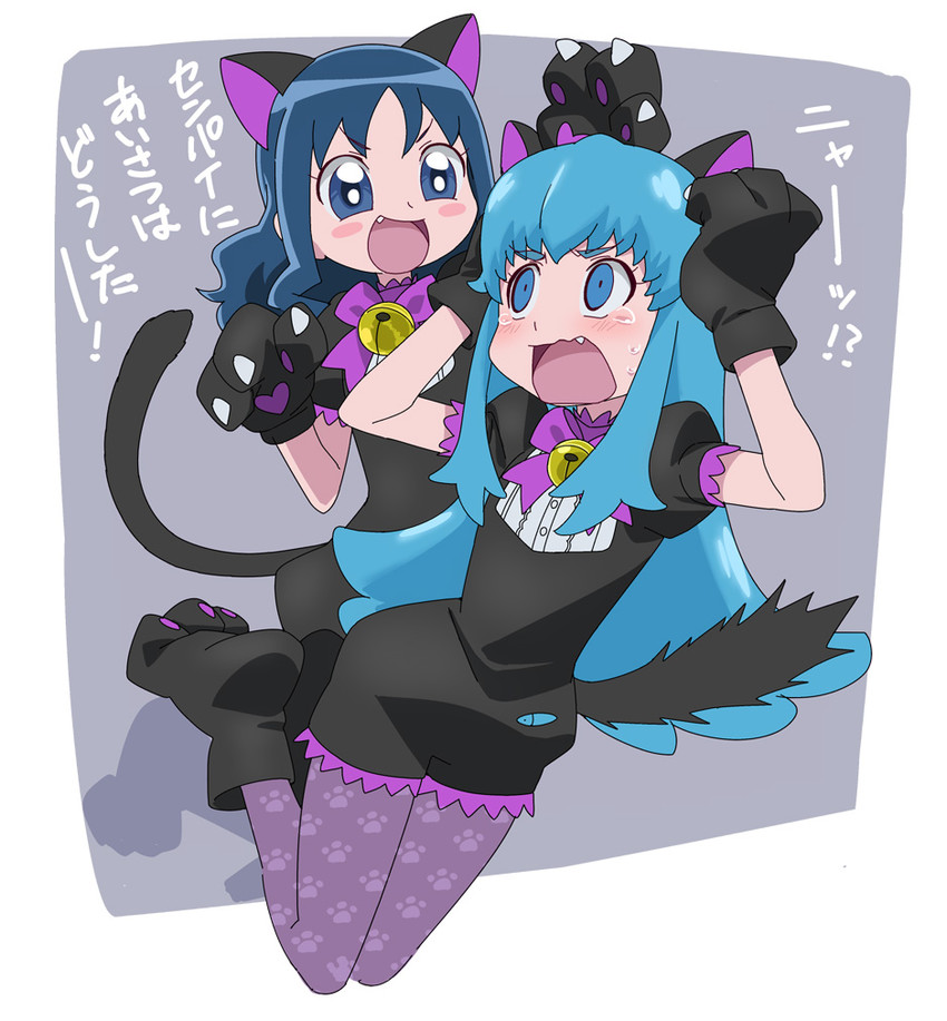 kurumi erika and shirayuki hime (precure and 2 more) drawn by tonbi