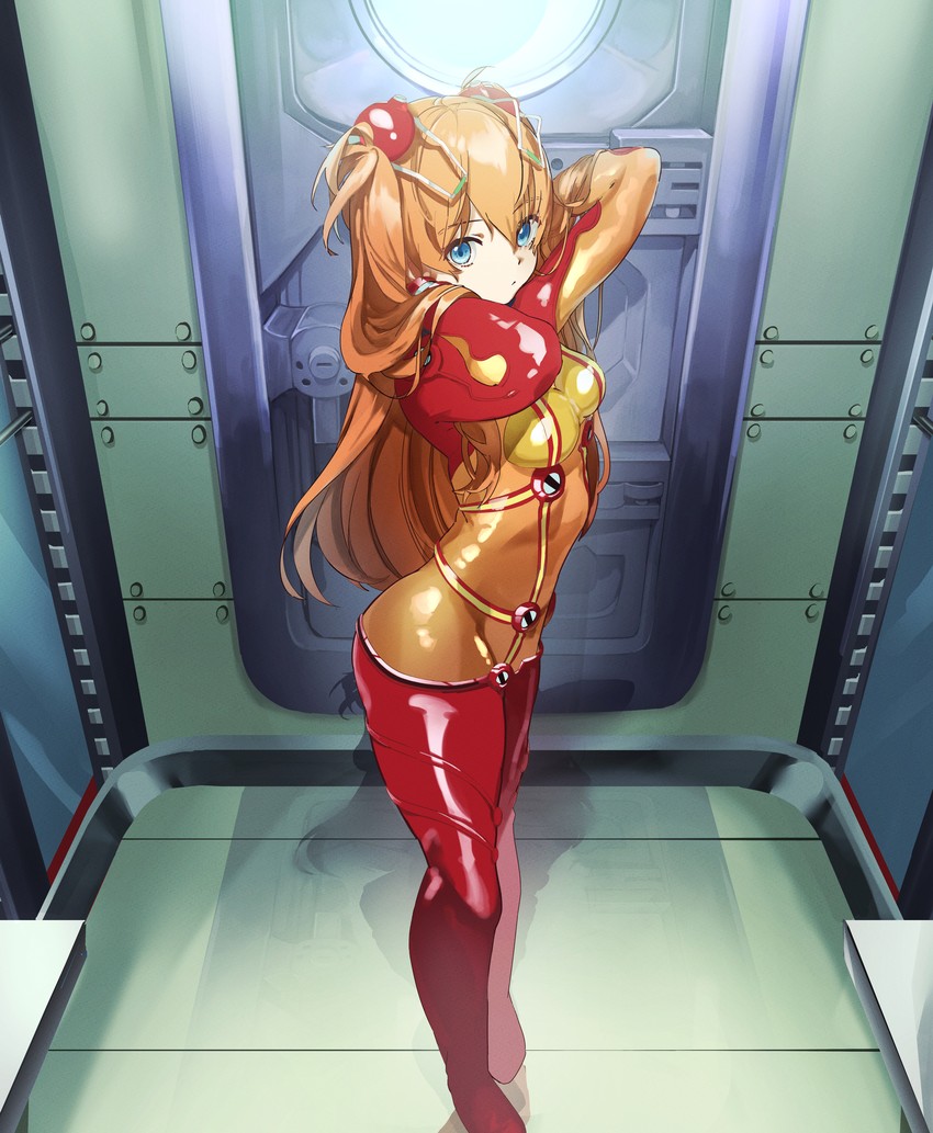 souryuu asuka langley (neon genesis evangelion and 2 more) drawn by kamekichi_(6969)