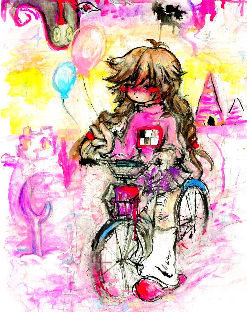 madotsuki and tokuto-kun (yume nikki) drawn by akibacore