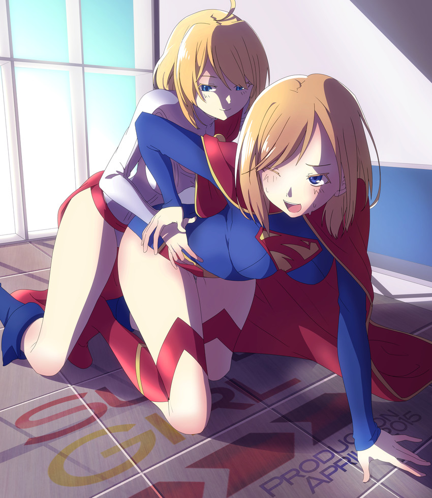 supergirl and power girl (dc comics and 1 more) drawn by chibiibiru