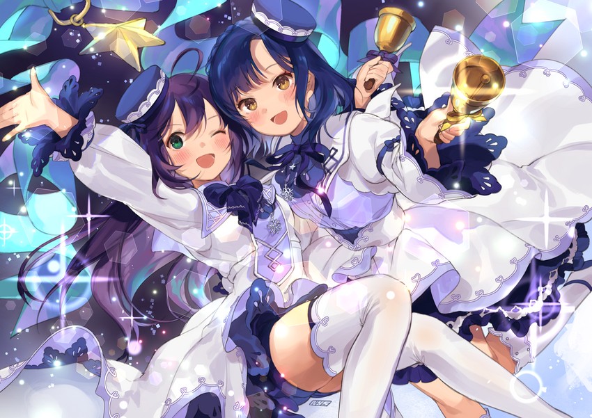 nanao yuriko and mochizuki anna (idolmaster and 1 more) drawn by nys