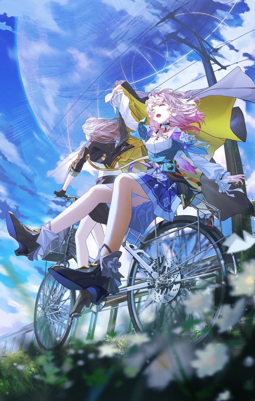 trailblazer, stelle, and march 7th (honkai and 1 more) drawn by bu_bai_(wres2744)