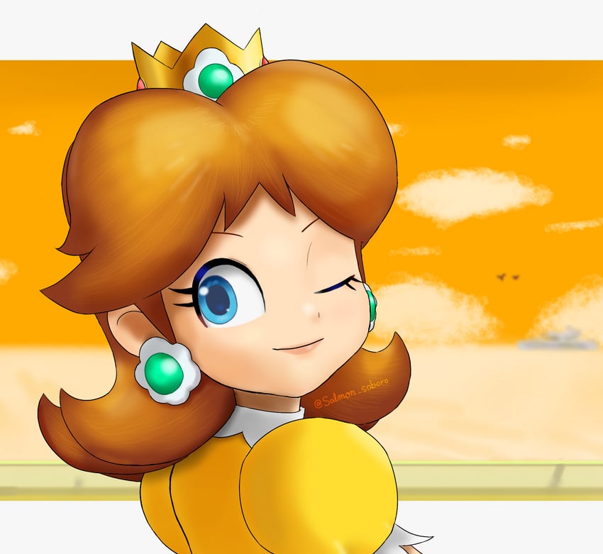 princess daisy (mario and 2 more) drawn by salmon_soboro