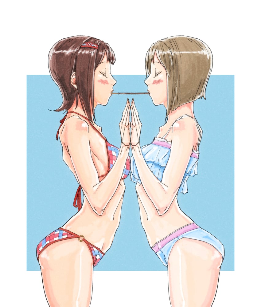 amami haruka and hagiwara yukiho (idolmaster) drawn by ooeyama_ken