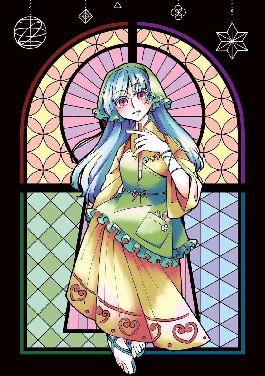 haniyasushin keiki (touhou and 1 more) drawn by aquanzu