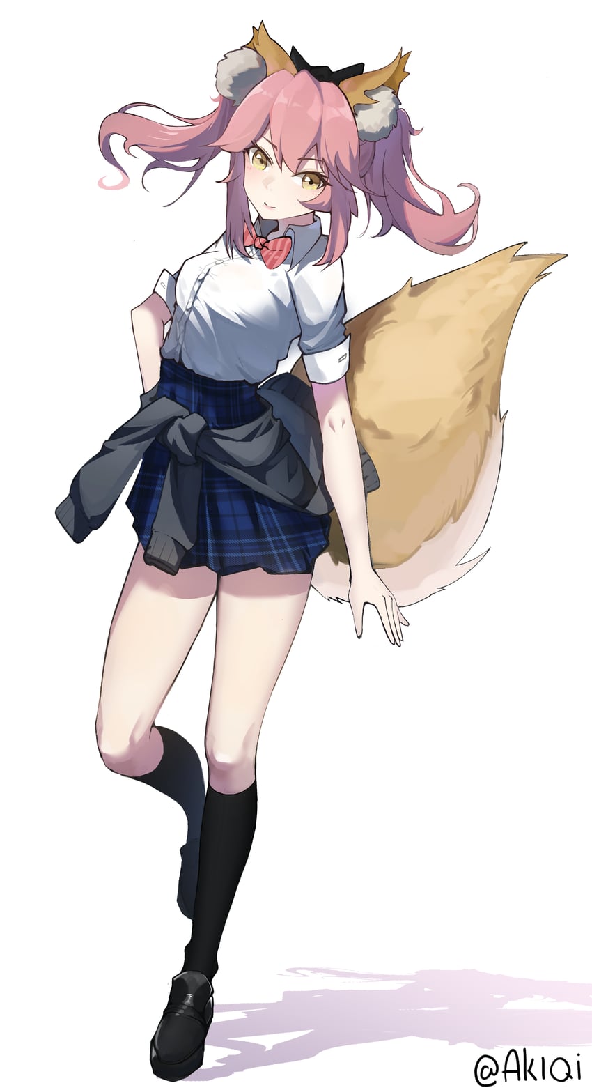 tamamo and tamamo no mae (fate and 2 more) drawn by gustye