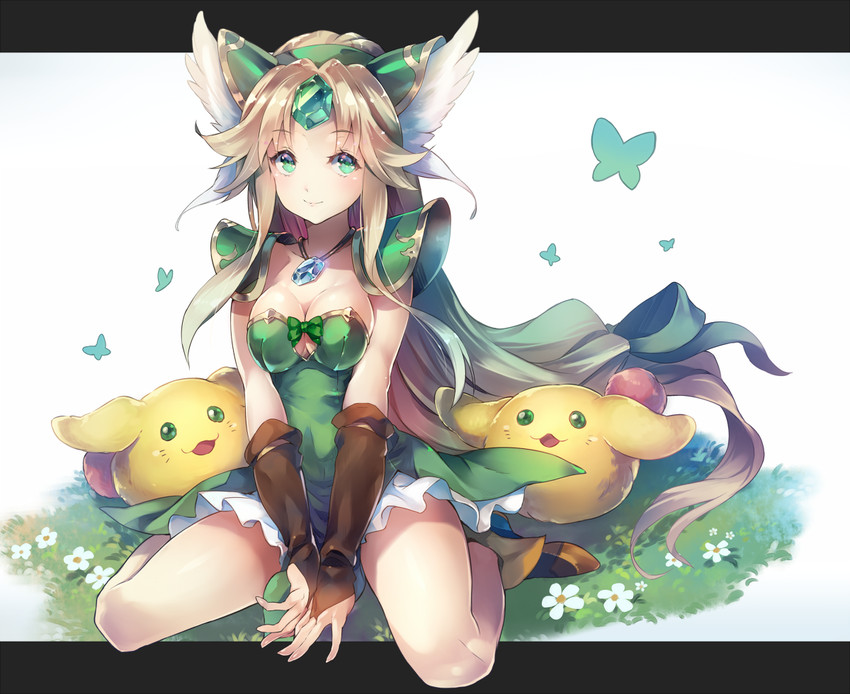 riesz and rabite (seiken densetsu and 1 more) drawn by deecha