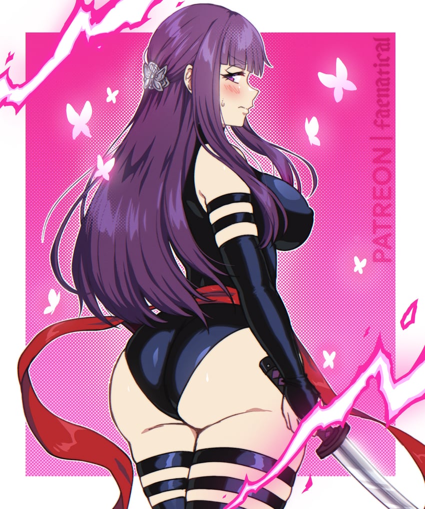 fern and psylocke (marvel and 3 more) drawn by faenatical