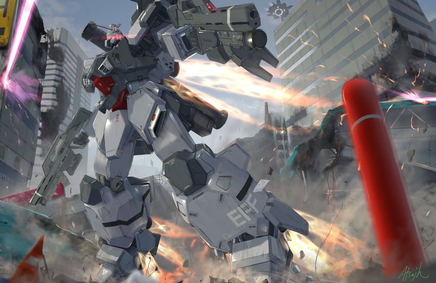 gustav karl (gundam and 1 more) drawn by atsajh