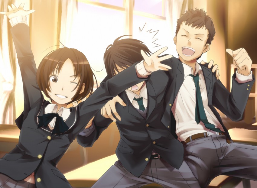 tachibana miya, tachibana jun'ichi, and umehara masayoshi (amagami) drawn by painpa