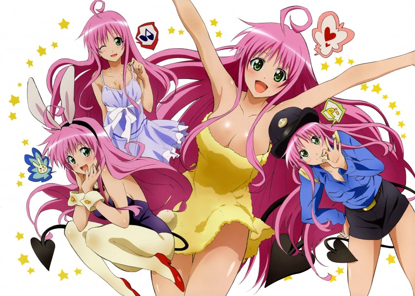lala satalin deviluke and peke (to love-ru) drawn by kobayashi_chizuru