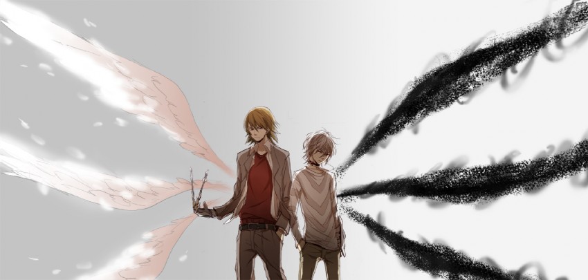 accelerator and kakine teitoku (toaru majutsu no index and 1 more) drawn by maki_(mama-says)