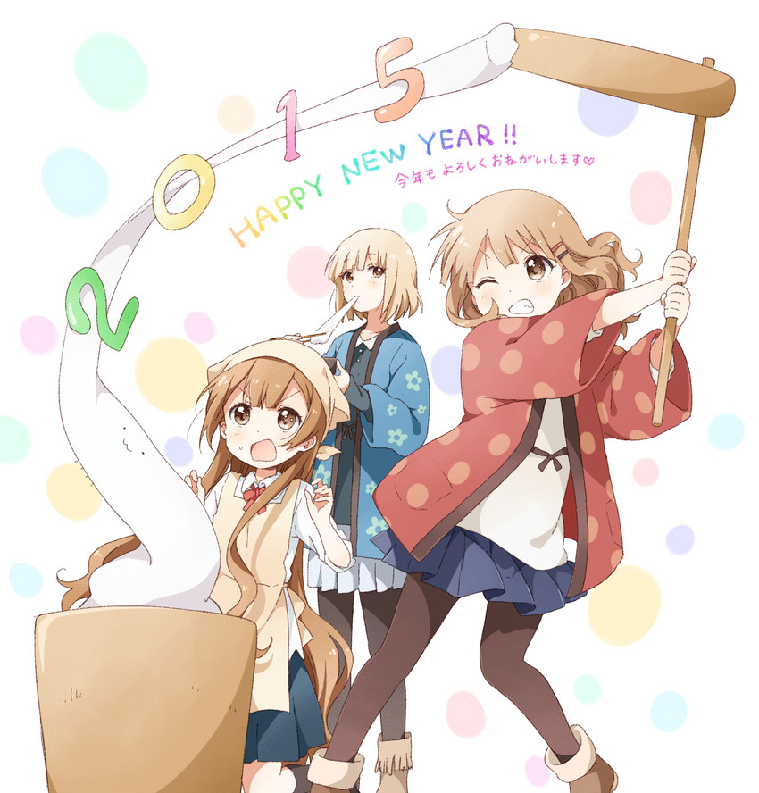 oomuro sakurako, oomuro hanako, oomuro nadeshiko, and namori (yuruyuri and 1 more) drawn by namori
