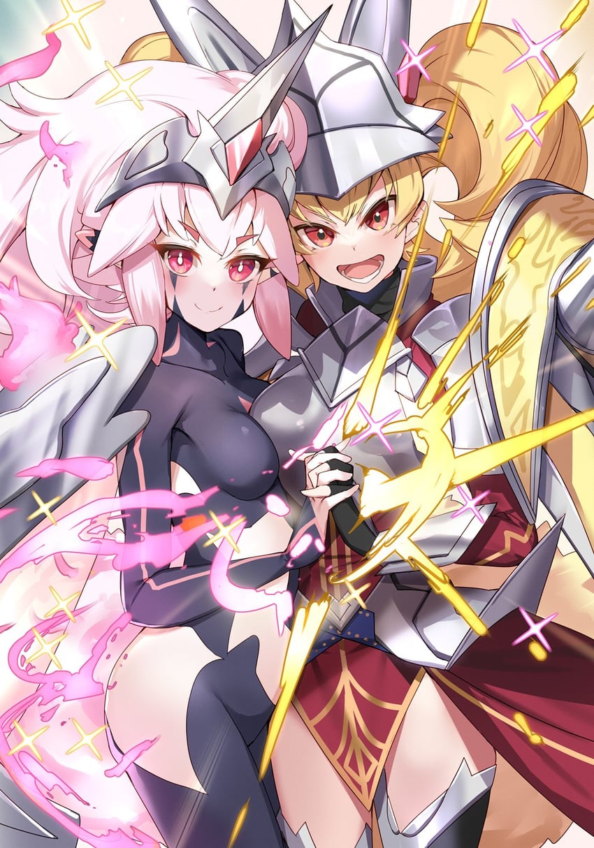 centur-ion primera and centur-ion trudea (yu-gi-oh!) drawn by renka_(renkas)