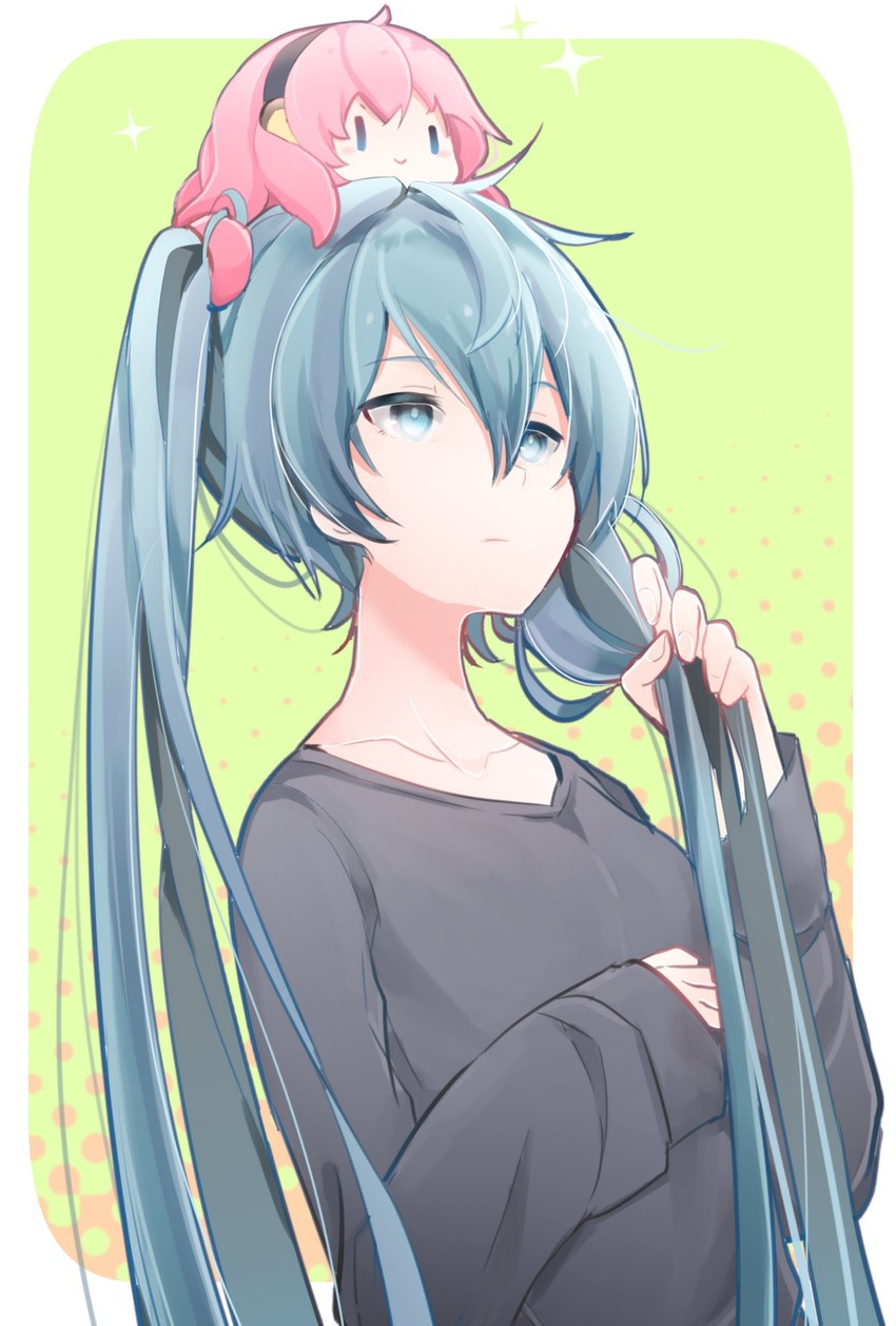 hatsune miku, megurine luka, and takoluka (vocaloid) drawn by wanaxtuco