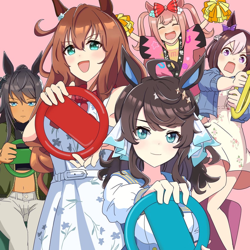special week, agnes digital, maruzensky, daring tact, and symboli kris s (umamusume) drawn by sada_jun