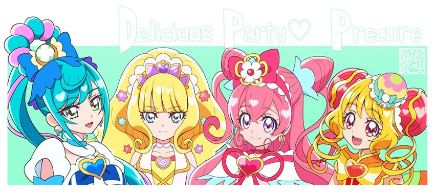 nagomi yui, fuwa kokone, kasai amane, hanamichi ran, cure precious, and 3 more (precure and 1 more) drawn by kamikita_futago