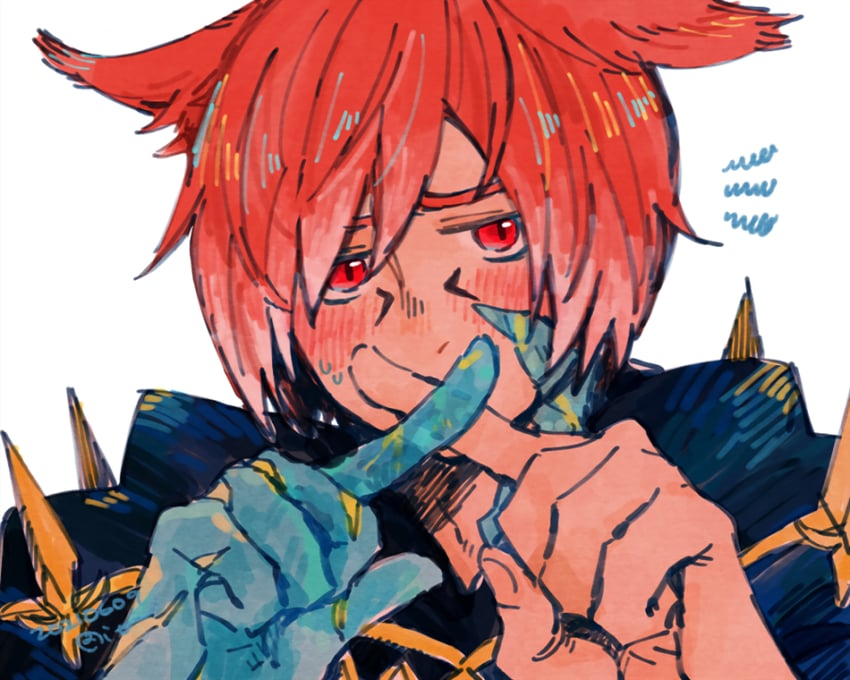 g'raha tia and crystal exarch (final fantasy and 1 more) drawn by itowo_(itowc)