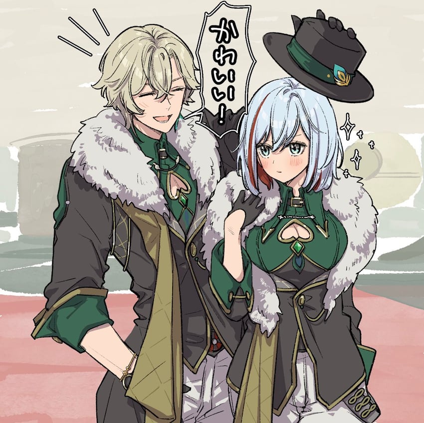 aventurine and topaz (honkai and 1 more) drawn by piyo_starrail