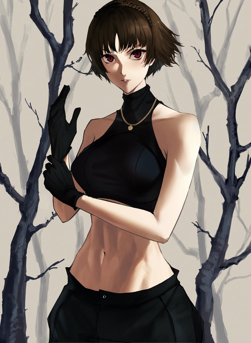 niijima makoto (persona and 1 more) drawn by madoro_q