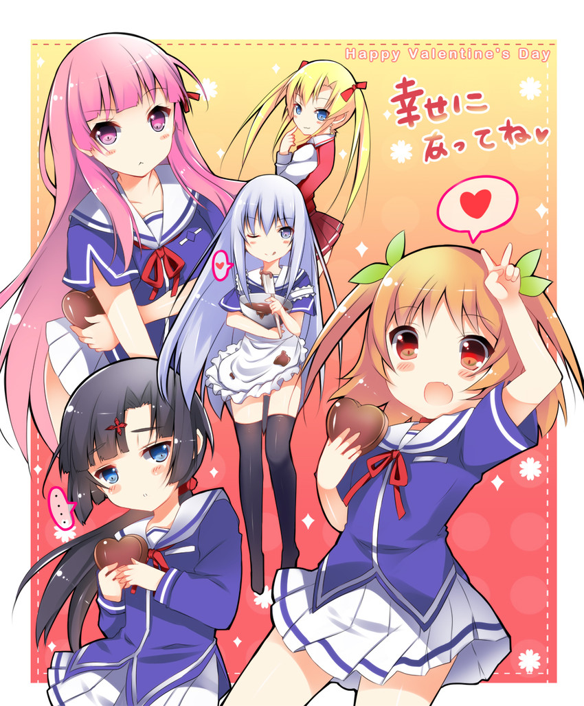 fuyuumi ai, natsukawa masuzu, harusaki chiwa, akishino himeka, and natsukawa mana (ore no kanojo to osananajimi ga shuraba sugiru) drawn by usagihime