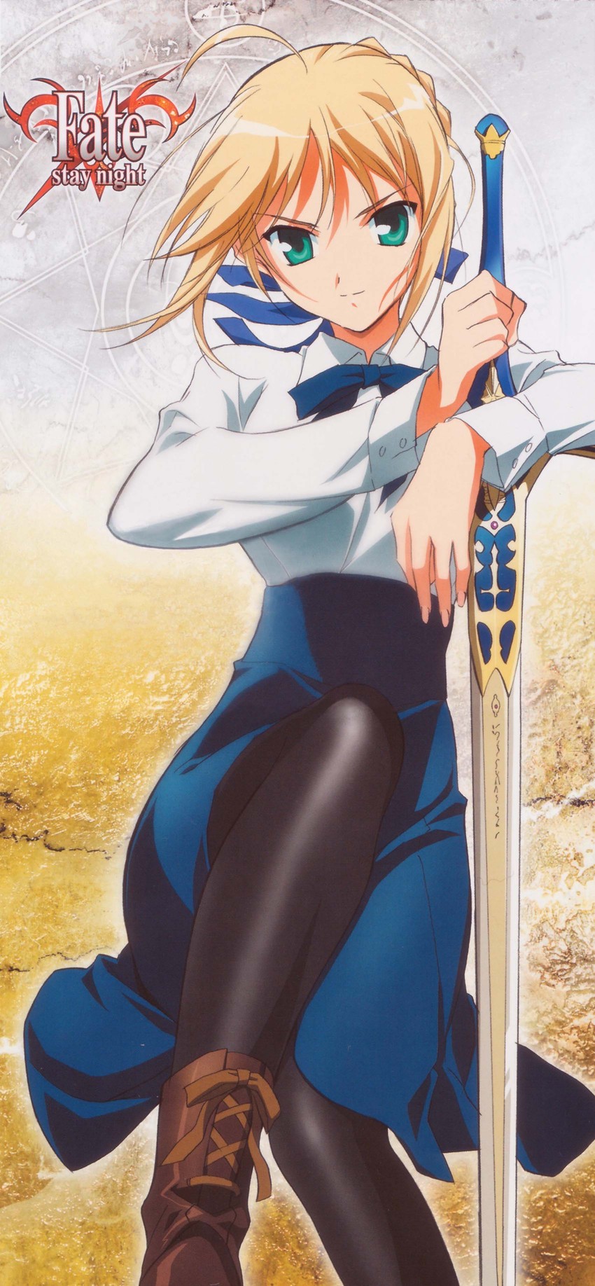 artoria pendragon and saber (fate and 1 more) drawn by fujii_maki