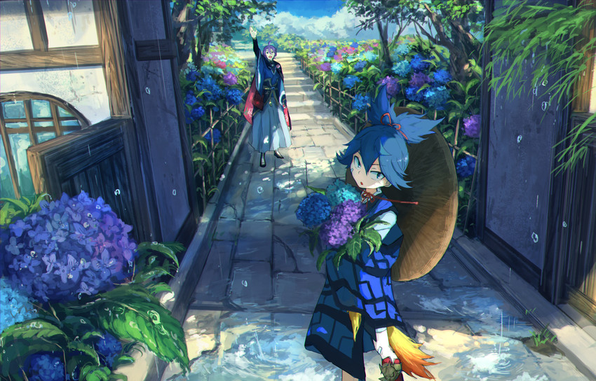 sayo samonji and kasen kanesada (touken ranbu) drawn by pippi_(pixiv_1922055)