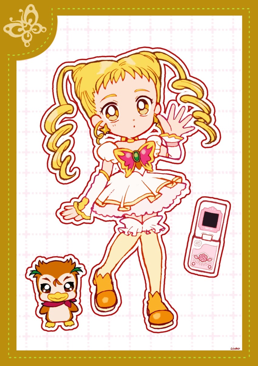 kasugano urara, cure lemonade, and syrup (precure and 1 more) drawn by uwded_207