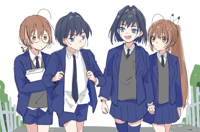ouro kronii, nanashi mumei, ouro krono, and nanashi muman (hololive and 1 more) drawn by kisuu_(oddnumberr_)