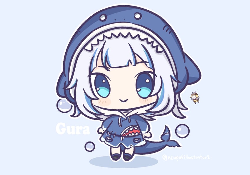 gawr gura, watson amelia, and smol ame (hololive and 1 more) drawn by acupofillustrator2