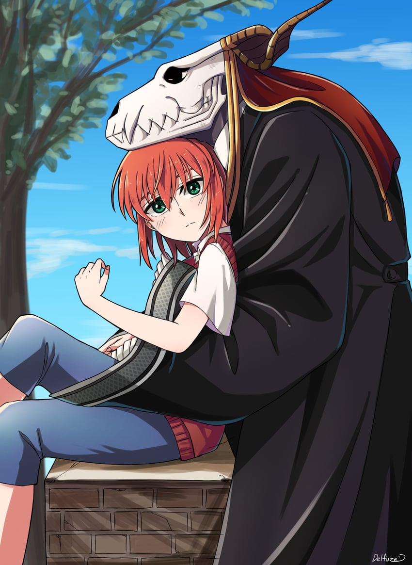 hatori chise and elias ainsworth (mahou tsukai no yome) drawn by delfuze